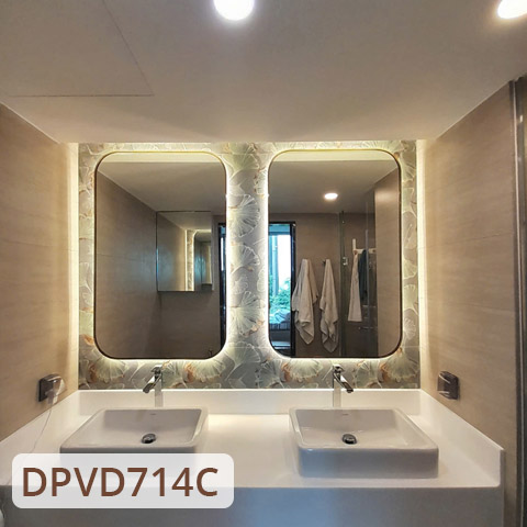 Gương Phòng Tắm Treo Tường Khung Mạ PVD - DPVD714C