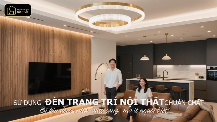 Sử dụng đèn trang trí nội thất kiểu này, nhà bạn lên gu gấp 10 lần!