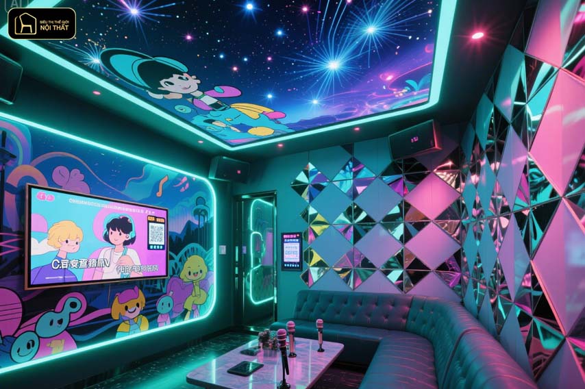 Thiết kế nội thất phòng Karaoke