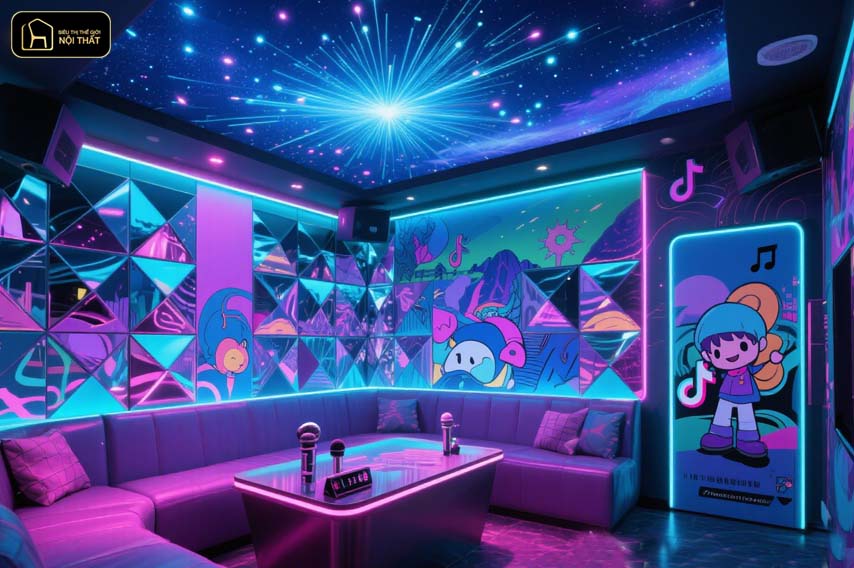 Thiết kế nội thất phòng Karaoke