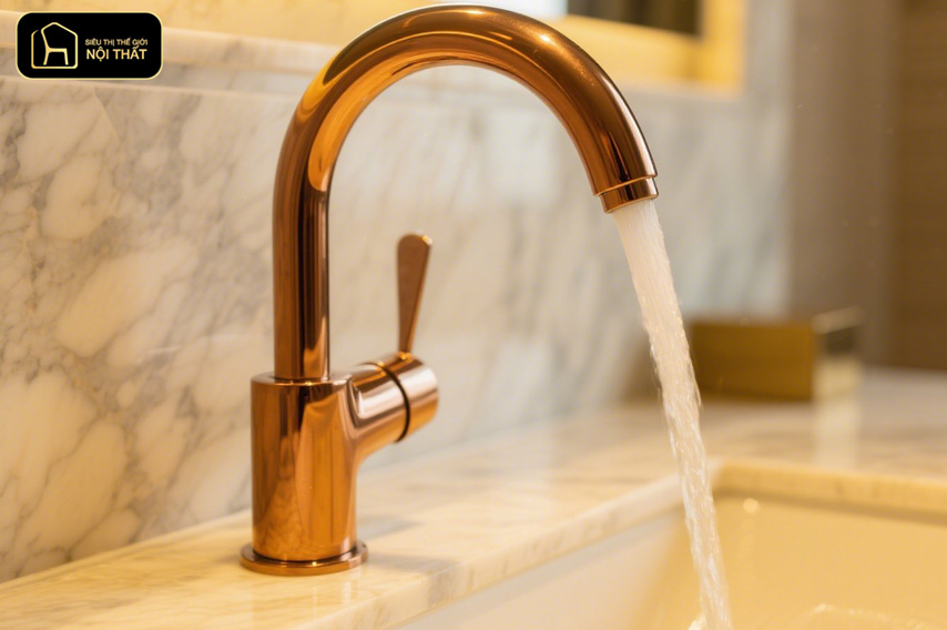 vòi lavabo đồng mạ crom