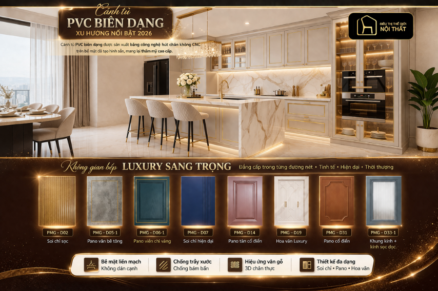Xu hướng thiết kế tủ bếp 2026: Giải pháp tối ưu cho không gian bếp hiện đại