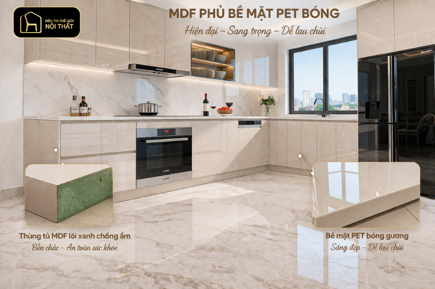 Xu hướng thiết kế tủ bếp 2026: Giải pháp tối ưu cho không gian bếp hiện đại