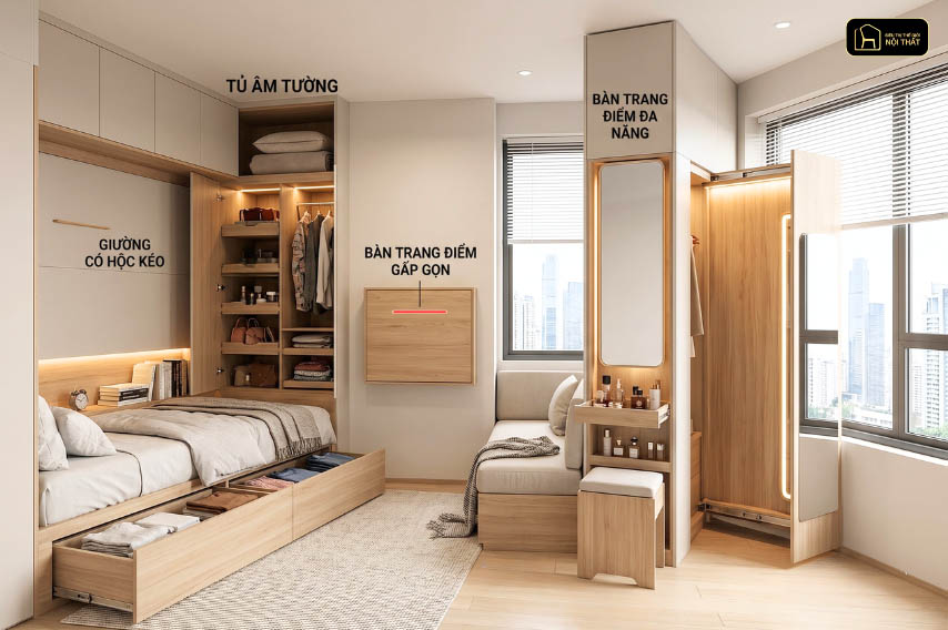 Cách chọn nội thất đa năng cho không gian nhỏ tối ưu diện tích