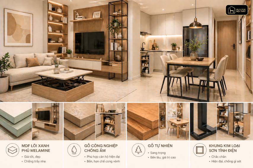 Cách chọn nội thất đa năng cho không gian nhỏ tối ưu diện tích
