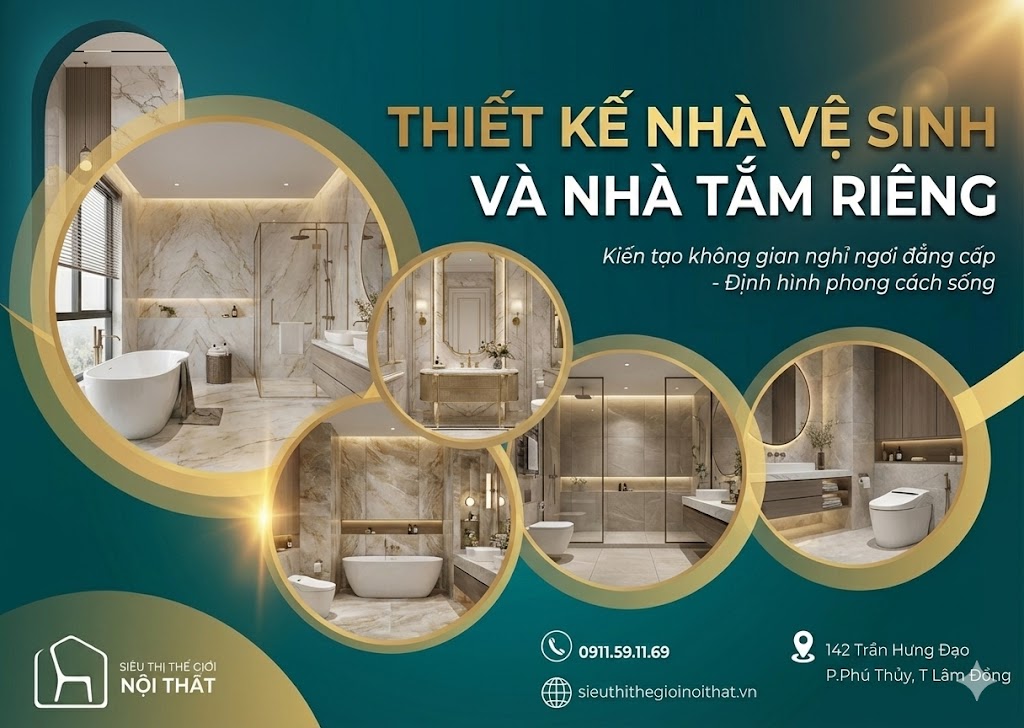 Thiết kế nhà vệ sinh và nhà tắm riêng​