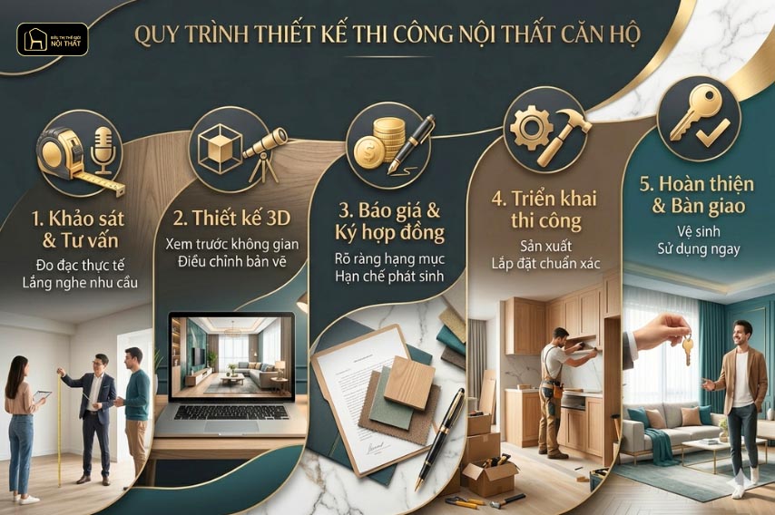 Thi công nội thất căn hộ