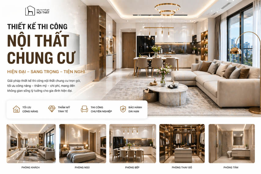 Thi công nội thất chung cư